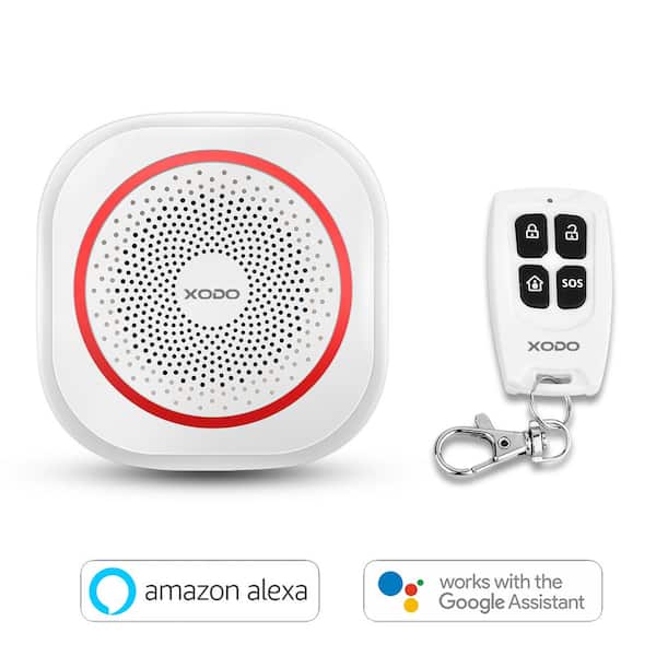 Xodo Wi-Fi Wireless Smart Home Security Alarm System Strobe LED Flashing - DIY Easy Installation-90 DB-Smart Phone Compatible