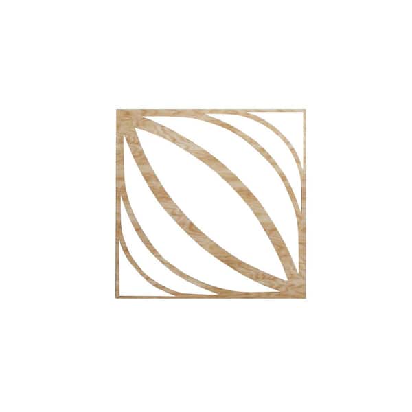 Ekena Millwork 7-3/8 in. x 7-3/8 in. x 1/4 in. Red Oak Extra Small Otis Decorative Fretwork Wood Wall Panels (20-Pack)