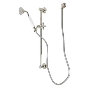 Made to Match Single-Handle 1-Spray Shower Combo in Polished Nickel with Slide Bar