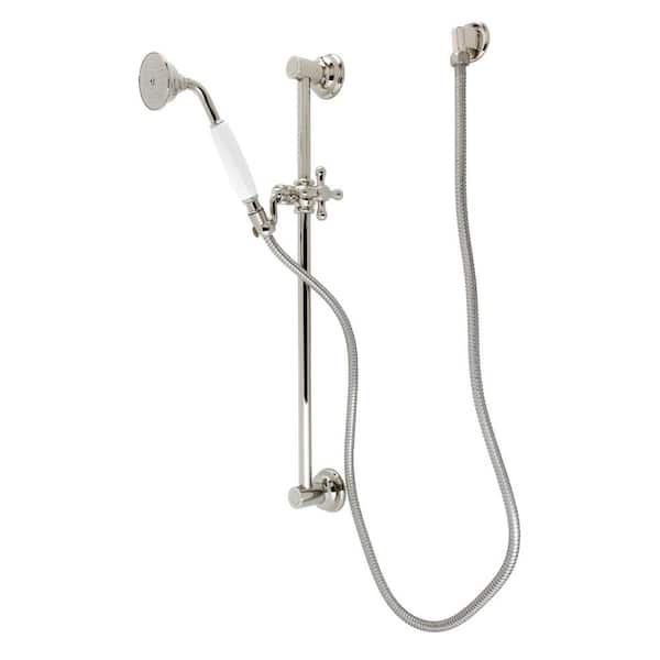 Kingston Brass Made to Match Single-Handle 1-Spray Shower Combo in Polished Nickel with Slide Bar