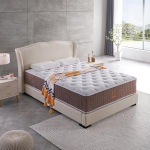 XIZZI Queen Medium Hybrid 14 in. Mattress with Bamboo Fabric Pillow Top, Memory Foam and Pocketed Coils