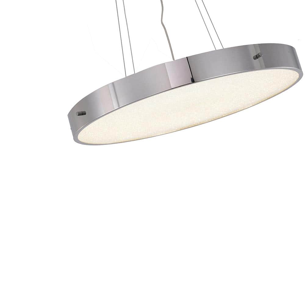 Elegant Chrome Beaded LED Chandelier with Adjustable Temperature