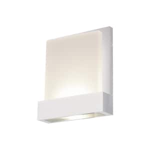 Guide 7-in 1 Light 7-Watt White Integrated LED Wall Sconce