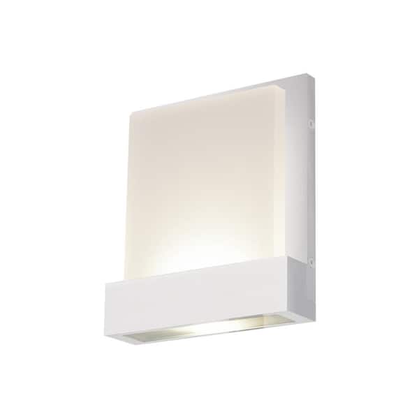 KUZCO Guide 7-in 1 Light 7-Watt White Integrated LED Wall Sconce