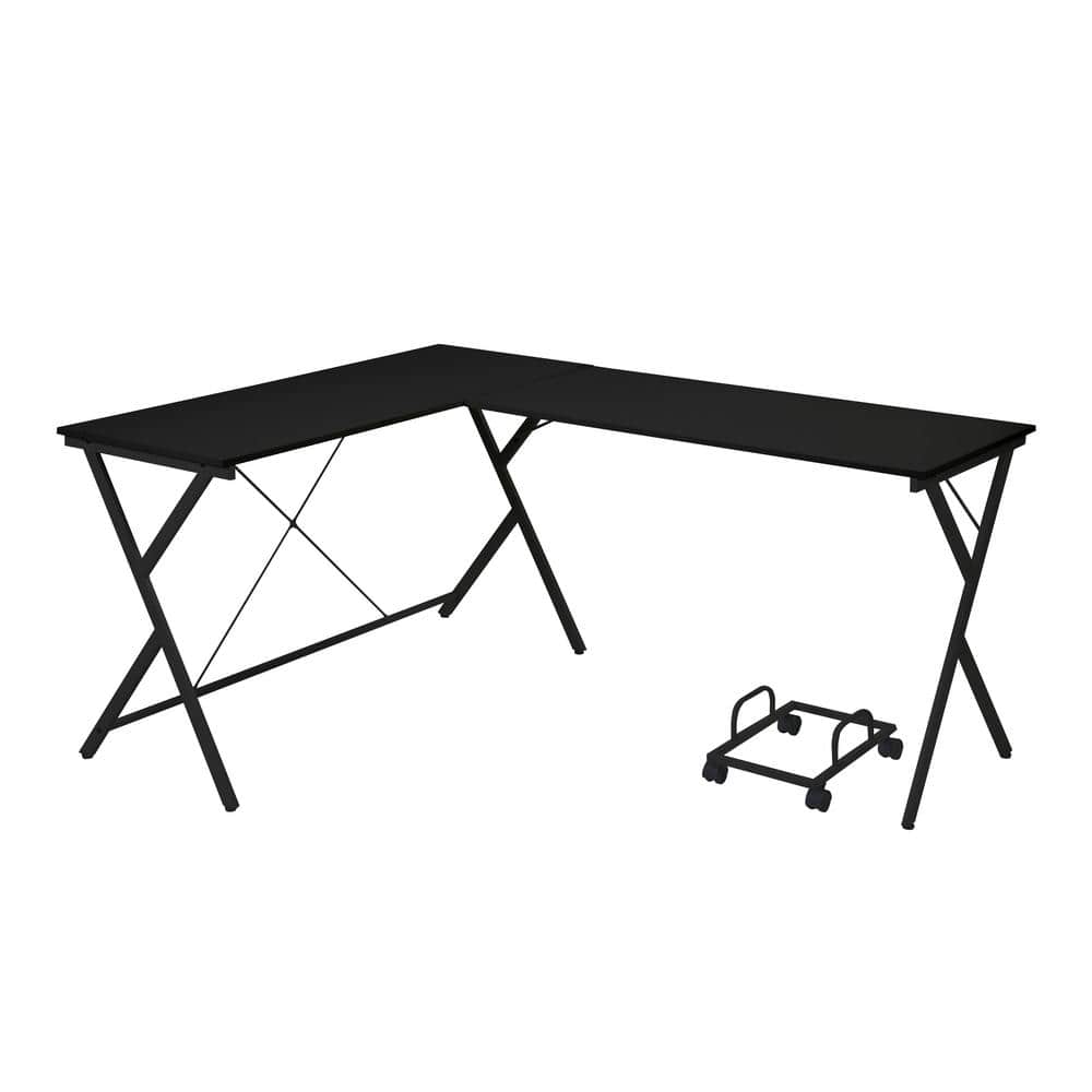 Acme Furniture 47 in. LShaped Black Computer Desk OF00049 The Home Depot