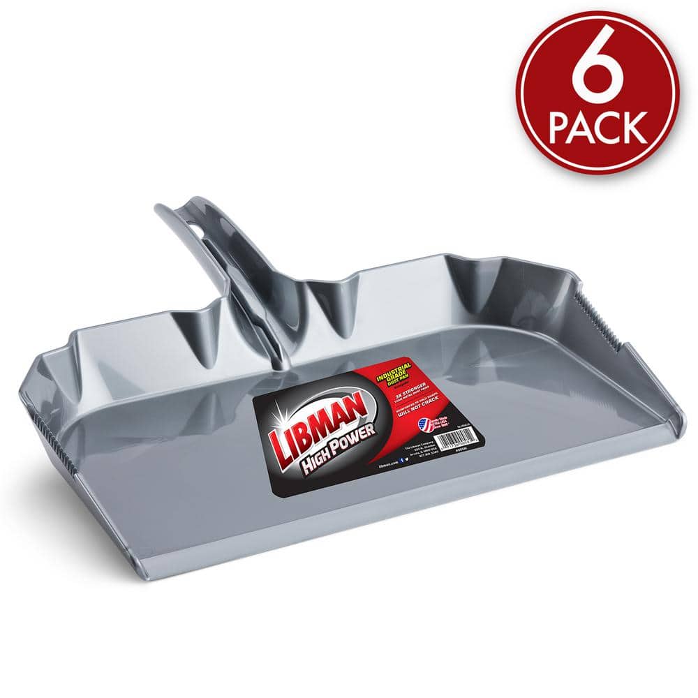 Libman High Power Extra Wide 17 in. Industrial Grade Dust Pan (6-Pack ...