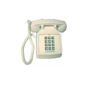 Desk Corded Telephone with Volume Control - White
