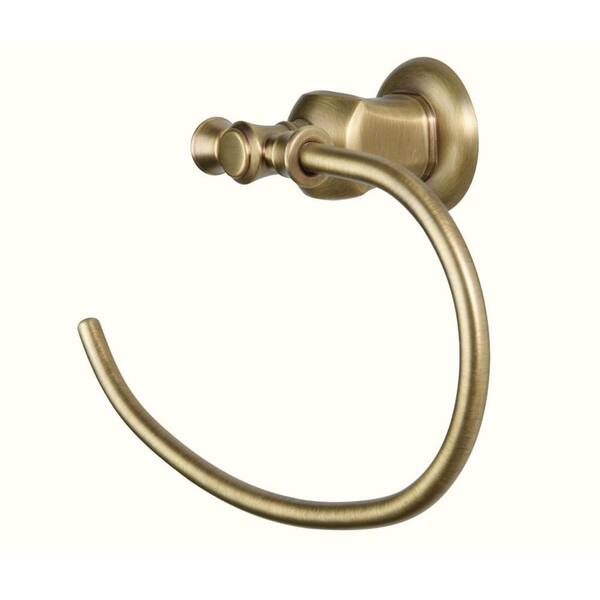 Unbranded Verdanza Towel Ring in Antique Brass