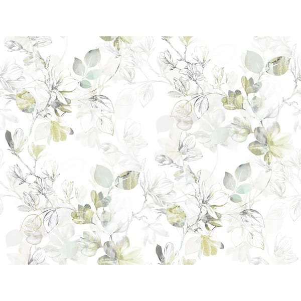 York Wallcoverings Arbor Vine Green Paper Strippable Roll (Covers 60.75 sq. ft.)