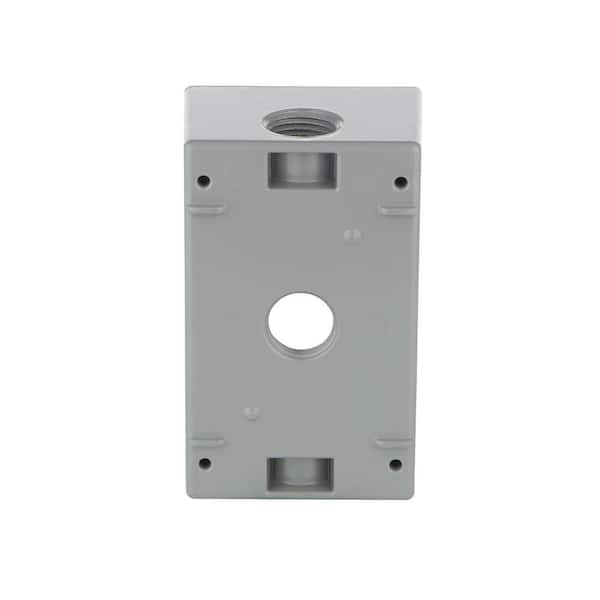 Bell Single Gang Vertical Mount Die-Cast Metal Gray Weatherproof