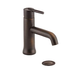 Trinsic Single Hole Single-Handle Bathroom Faucet with Metal Drain Assembly in Venetian Bronze