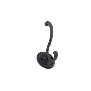 3-7/8 in. (98 mm) Black Heavy Duty Triple Wall Mount Coat Hook