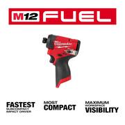 M12 FUEL 12V Lithium-Ion Brushless Cordless 1/4 in. Hex Impact Driver w/One 4.0 Ah and One 2.0 Ah Batteries and Charger