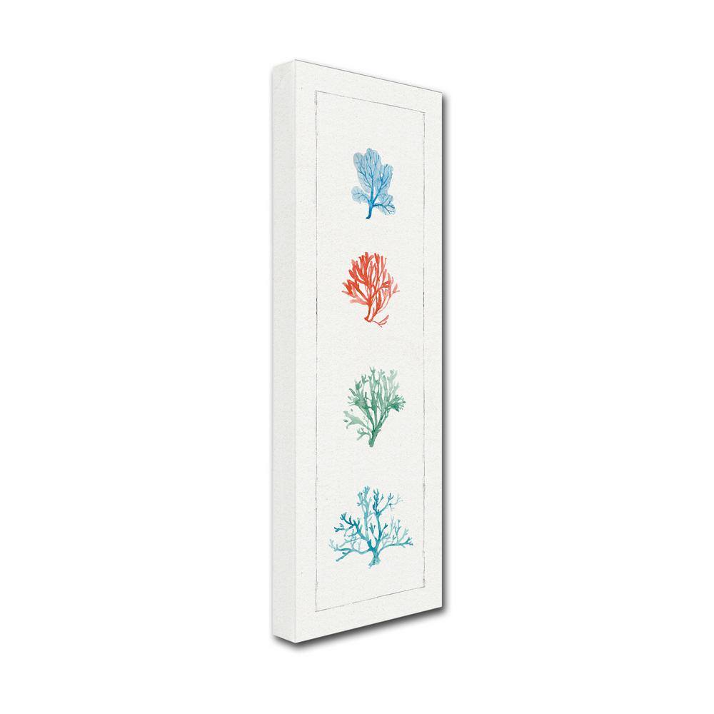 Colorful Coral Print on Canvas Wall Art, 8x24-Inch