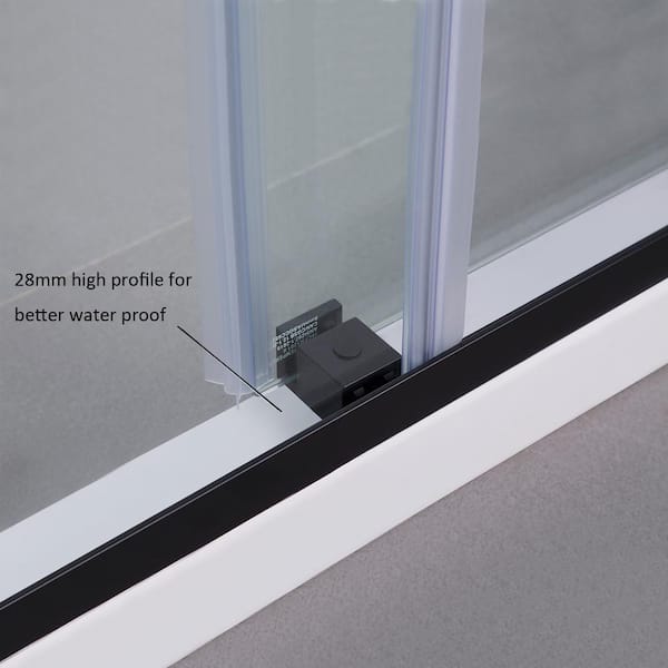 ROSWELL Spezia 64 in. W x 76 in. H Double Sliding Seimi-Frameless