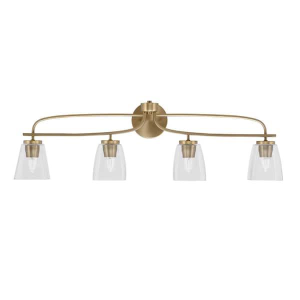 Unbranded Olympia 36.5 in. 4-Light New Age Brass Vanity Light