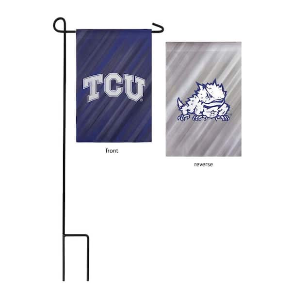 1 ft. x 1-1/2 ft. Texas Christian University 2-Sided Garden Flag with 3-2/3 ft. Metal Flagpole