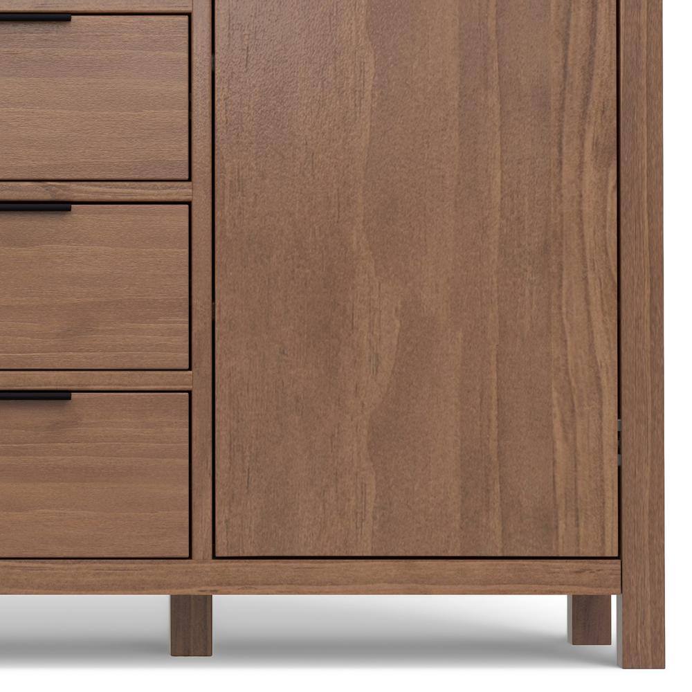 Hollander Medium Saddle Brown Solid Wood Sideboard Buffet