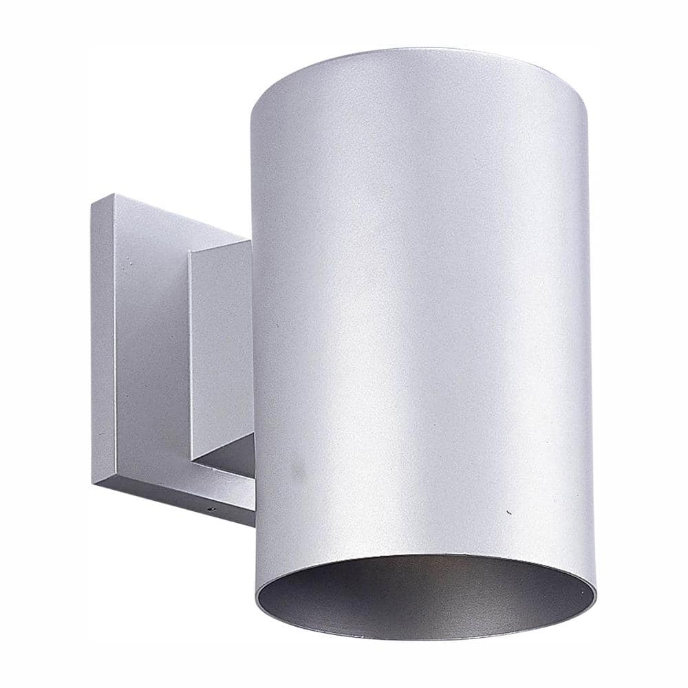 "Cylinder Collection 5"" Metallic Gray Modern Outdoor LED Wall Lantern Light" price history on PriceWatchPro