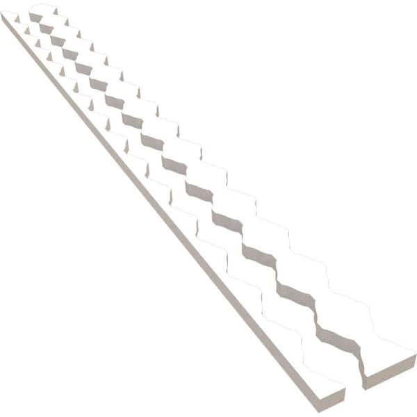 Ekena Millwork Sheyenne 47 in. H x 0.75 in. W Slatwall Panels in PVC 28-Pack