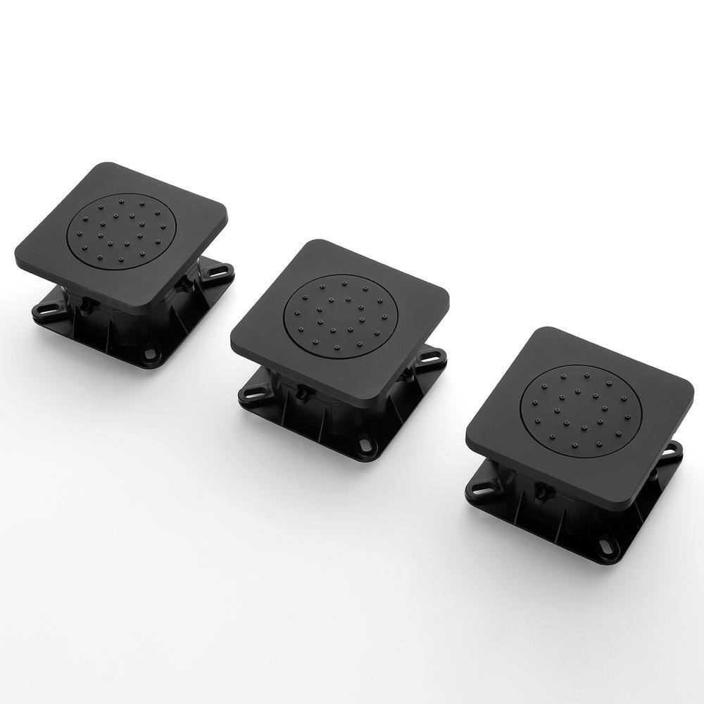 WELLFOR 3Piece Body Spray/Body Jet in Matte Black in Square WA0501MB