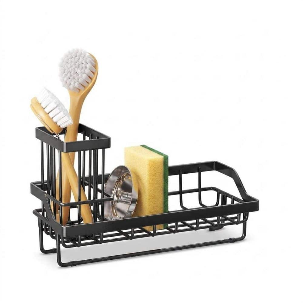304 Stainless Steel Kitchen Sink Sponge Holder with Removable Drip Tray, Black price history on PriceWatchPro