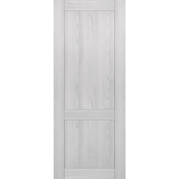 Belldinni 2-Panel Shaker 24 in. x 96 in. No Bore Ribeira Ash Solid Composite Core Wood Interior Door Slab