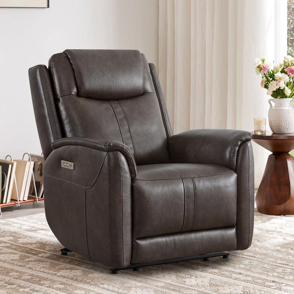 Spruce & Spring Zeke Chocolate Faux Leather Zero Gravity Power