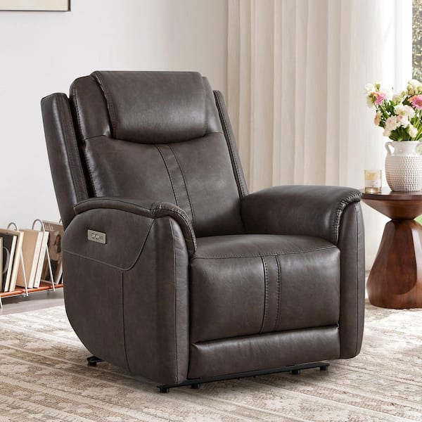 Spruce & Spring Zeke Chocolate Faux Leather Zero Gravity Power