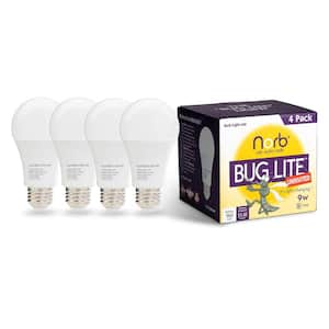 NorbBUG LITE 9W Equivalence deworming A19 2000K LED Bug Light Bulb(4-Pack)