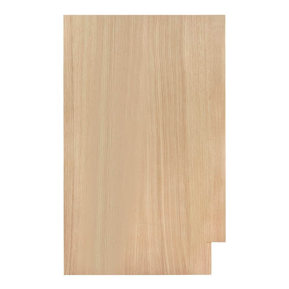 Kelly 42" Light Oak Freestanding Vanity Cabinet with Black Hardware