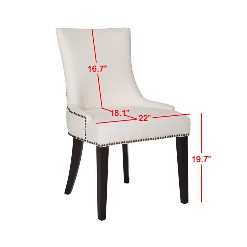 Elegant Sloped Arm White Velvet Upholstered Side Chair with Espresso Wood Legs