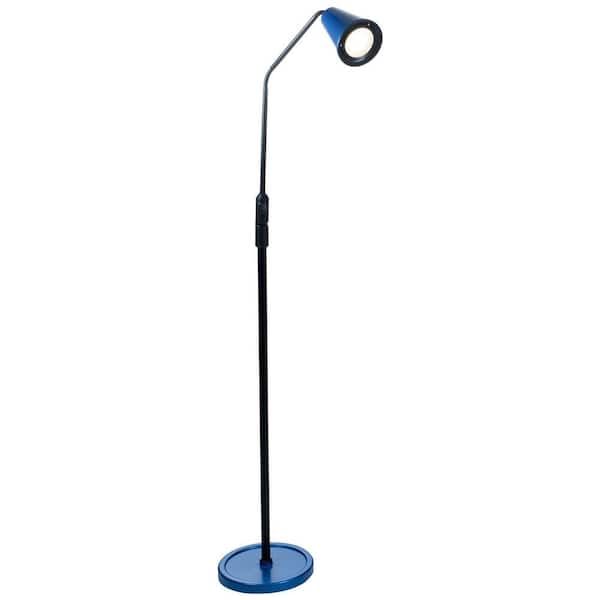 Lavish Home 66 in. Blue LED Flexible Adjustable Floor Lamp