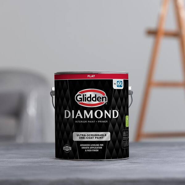 Glidden Diamond 1 gal. PPG1251-7 Grape Juice Flat Interior Paint with Primer