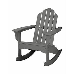 Composite All-Weather Adirondack Rocking Chair in Grey