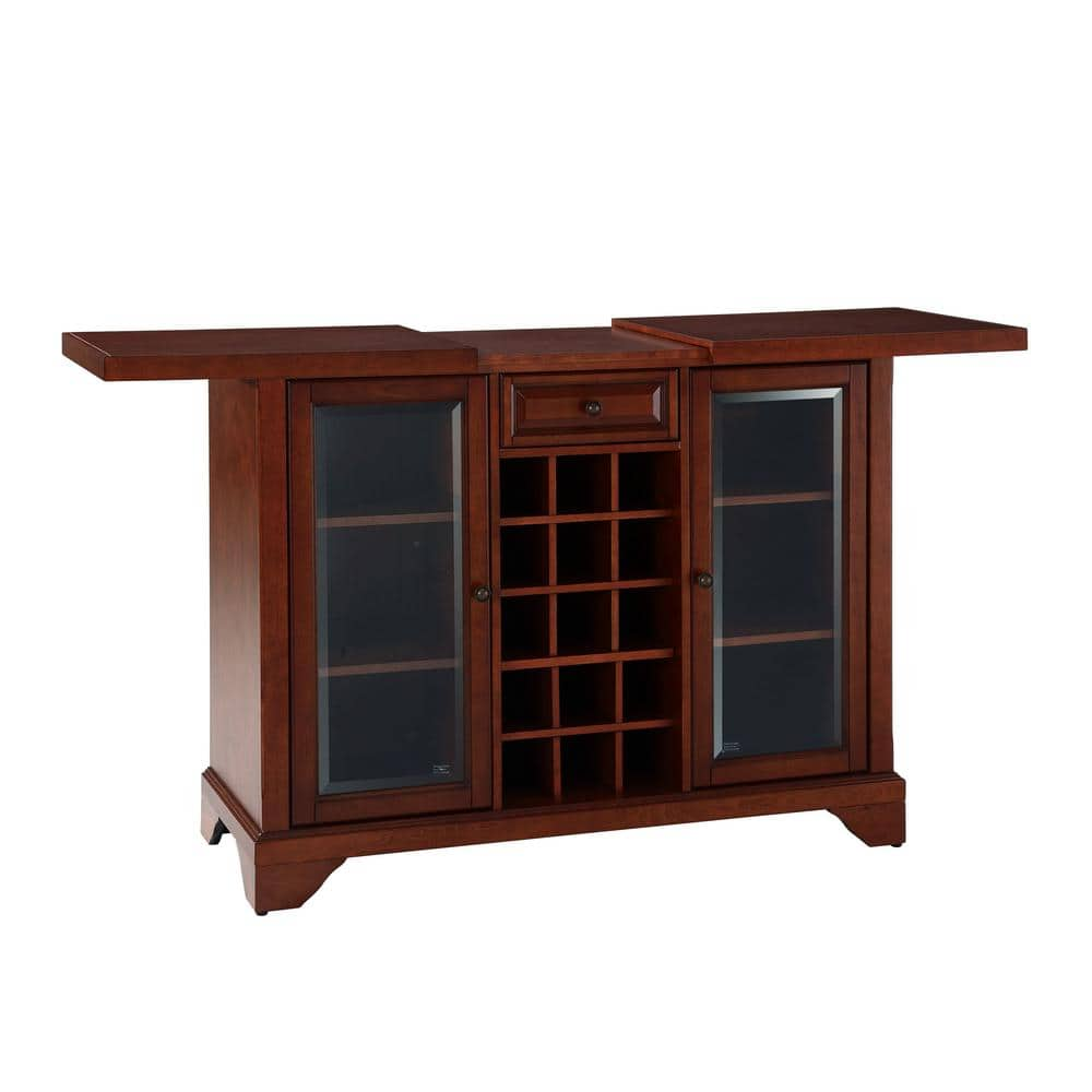 Crosley LaFayette Mahogany Bar with Sliding Top