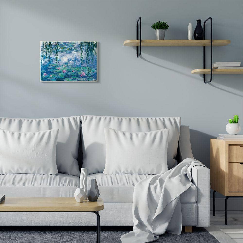 Classic Water Lilies Painting on MDF Wood, 13x19
