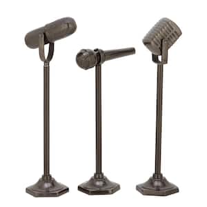 Litton Lane Brown Polystone Tall Long Legged Jazz Band Musician Sculpture  with Black Base Stand (Set of 4) 44627 - The Home Depot