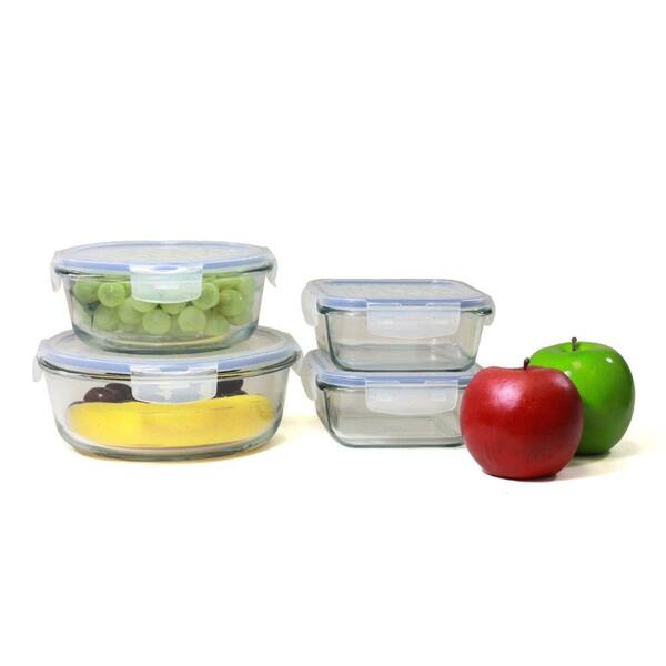 Lock and Lock 8 Piece Food Storage Set Glass-DISCONTINUED