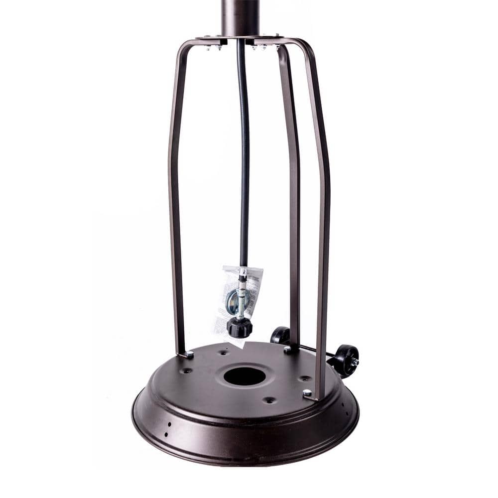 Mocha Powder Coated Propane Patio Heater with Safety Shutoff