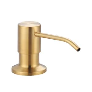 Soap Dispenser with Straight Nozzle Stainless Steel in Brushed Gold