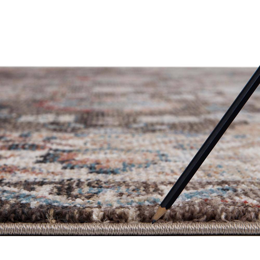 Elegant Pandora Handmade Synthetic Area Rug, 55"x39", Brown