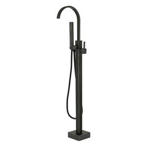 Single-Handle Classical Freestanding Tub Faucet with Hand Shower in Venetian Bronze