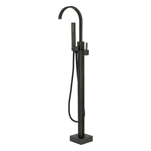 Satico Single-Handle Classical Freestanding Tub Faucet with Hand Shower in Venetian Bronze