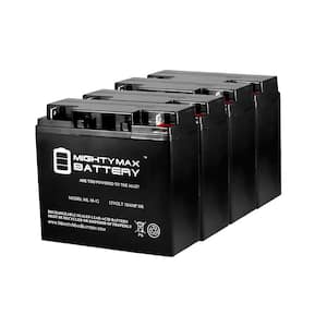 12-Volt 18 Ah SLA (Sealed Lead Acid) AGM Type Medical Mobility Replacement Battery (4-Pack)