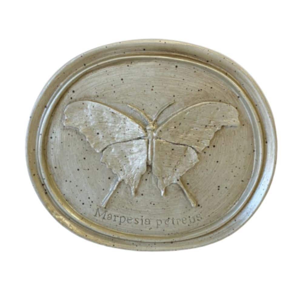 Cristal Color Resin 8 in. W x 7 in. H Oval Butterfly Plaque Home Wall Decor