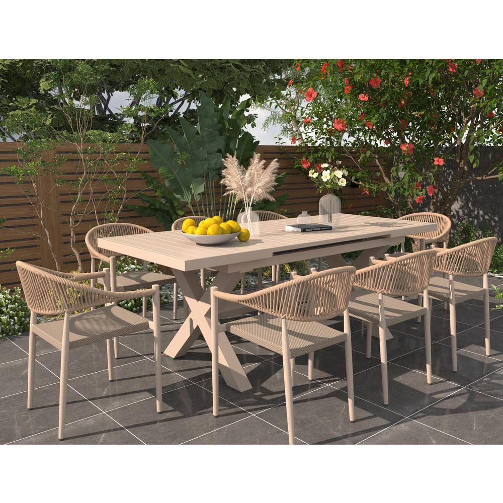 LDAILY Folding Patio Chairs, Heavy Duty PE Wicker Steel Frame