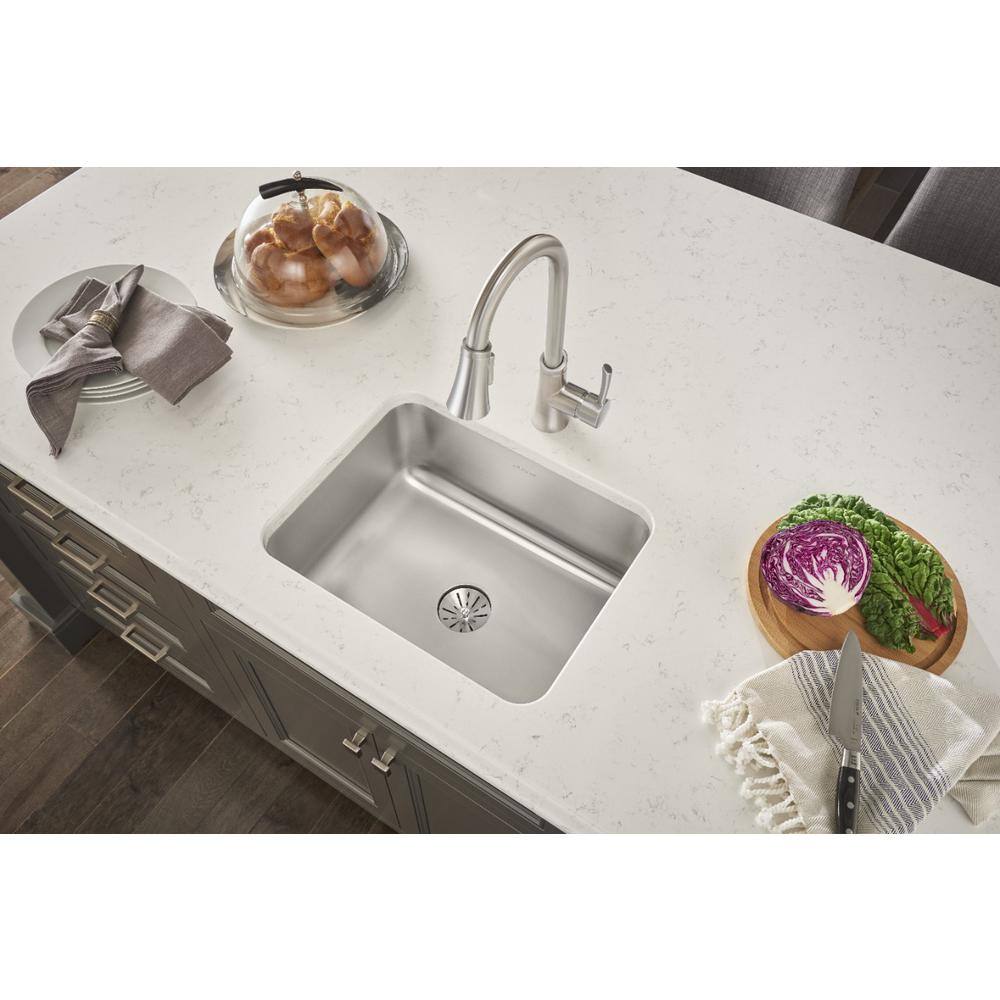 Lustertone Stainless Steel Single Bowl Undermount Kitchen Sink
