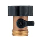 3/4 in. Heavy Duty Threaded Brass Shut-Off Coupling for Garden Sprinkler for Leak Free Water Flow Control