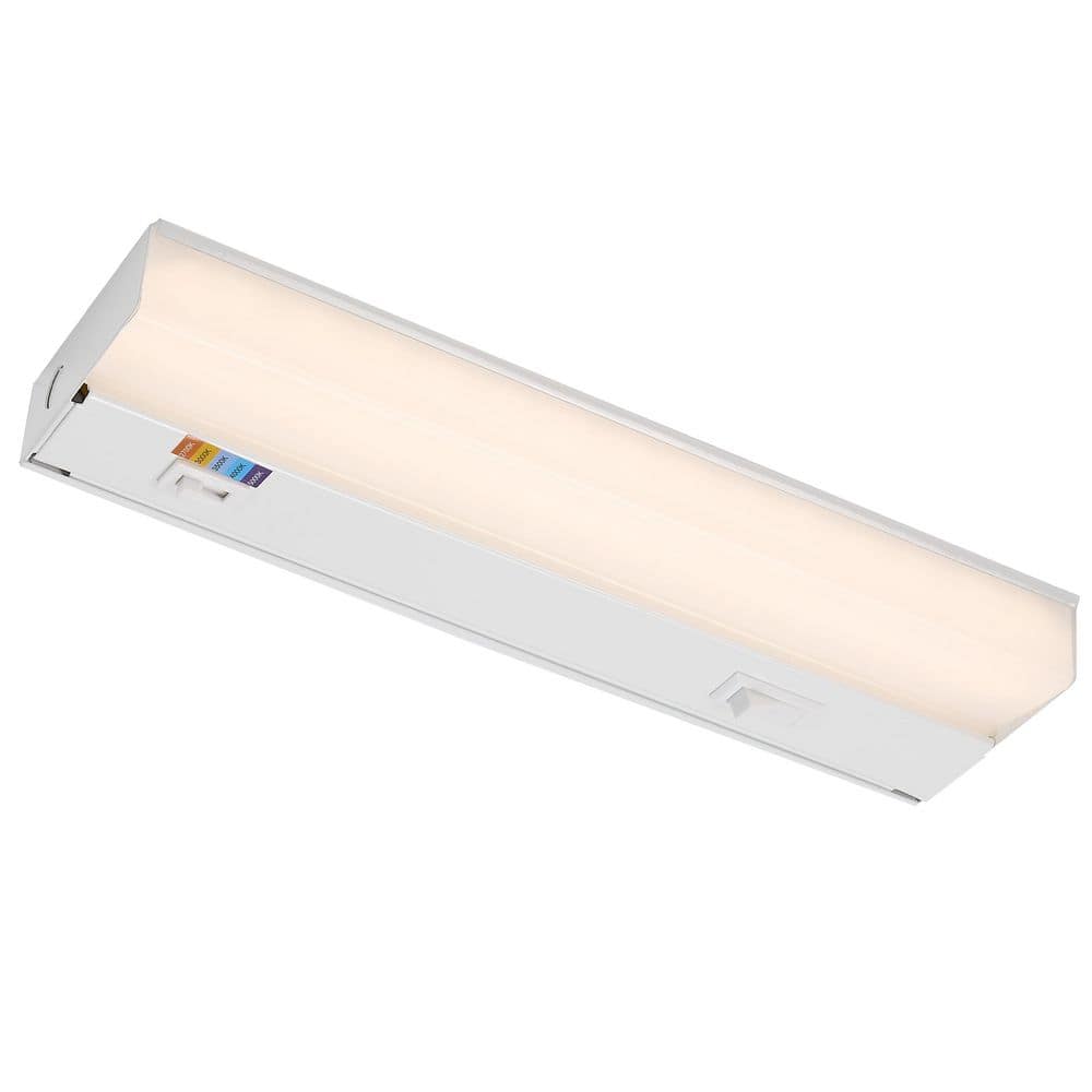 12" White Gloss LED Under Cabinet Light with Color Changing